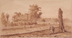 ストークニューイントングリーン、イニシャルHF、1860（セピア） 作： English School